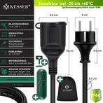 KESSER® Verlengkabel 3 meter voor binnen en buiten IP44 - Zw, Huis en Inrichting, Verzenden, Nieuw
