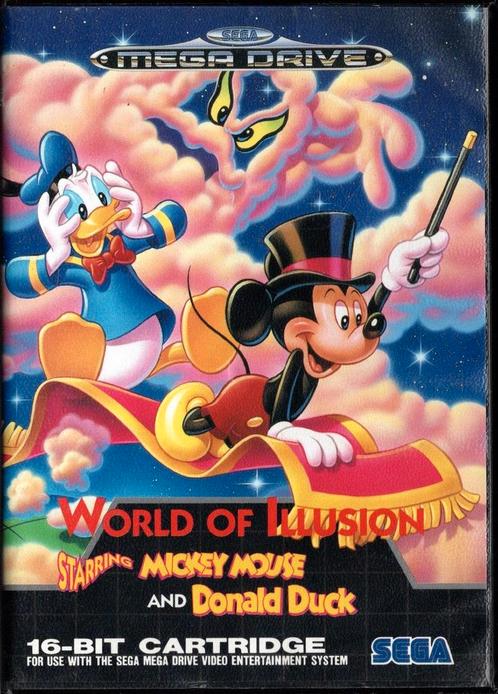 Sega Mega Drive World of Illusion Starring Mickey Mouse & Do, Spelcomputers en Games, Games | Sega, Zo goed als nieuw, Verzenden