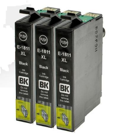 Epson Expression Home XP-225 cartridges T1811 XL BK set 3..., Computers en Software, Printerbenodigdheden, Nieuw, Verzenden