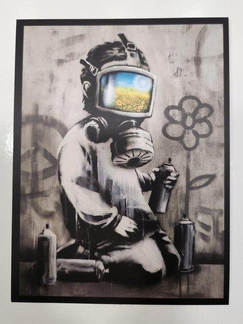 Banksy (1974) - Banksy set : 3 cards + 2 envelopes + 1 Stamp, Antiek en Kunst, Kunst | Schilderijen | Modern