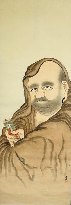 traditioneel Japans hangende scroll (kakejiku) met een, Antiek en Kunst, Antiek | Overige Antiek