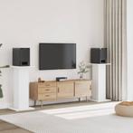 vidaXL Speakerstandaards 2 st 30x30x95 cm bewerkt hout wit, Muziek en Instrumenten, Standaards, Verzenden, Nieuw