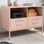 vidaXL Tv-meubel 68x39x50,5 cm staal roze, Huis en Inrichting, Kasten | Televisiemeubels, Verzenden, Nieuw, Metaal