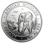 Somalische Olifant 1 oz 2010 (120.000 oplage), Verzenden, Overige landen, Losse munt, Zilver