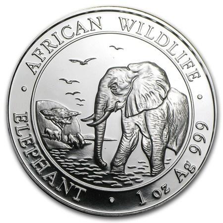 Somalische Olifant 1 oz 2010 (120.000 oplage), Postzegels en Munten, Munten | Afrika, Losse munt, Zilver, Overige landen, Verzenden