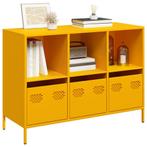 vidaXL Dressoir 101,5x39x73,5 cm koudgewalst staal, Huis en Inrichting, Kasten | Dressoirs, Verzenden, Nieuw, Metaal