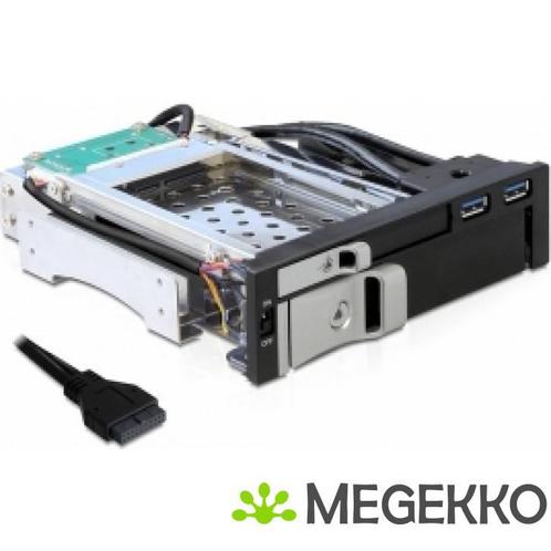 Delock 47209 5,25  mobiel rack voor 1 x 2,5  + 1 x 3,5  SATA, Computers en Software, Harde schijven, Nieuw, Verzenden