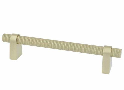 Staafgreep Aluminium Ribbel 128 mm Mat-goud, Doe-het-zelf en Verbouw, Hang- en Sluitwerk, Nieuw, Ophalen of Verzenden