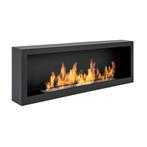 S - LINE ZWART FULL BOX BIO-ETHANOL WANDHAARD 120 X 40 CM, Huis en Inrichting, Haarden, Nieuw, Hangende haard, Overige soorten