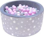 Ballenbak grijs met sterrenmotief - 90x40 cm  - 200 balle..., Ophalen of Verzenden, Nieuw