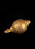 West-Aziatisch Goud Sferische hanger met korrel (Zonder