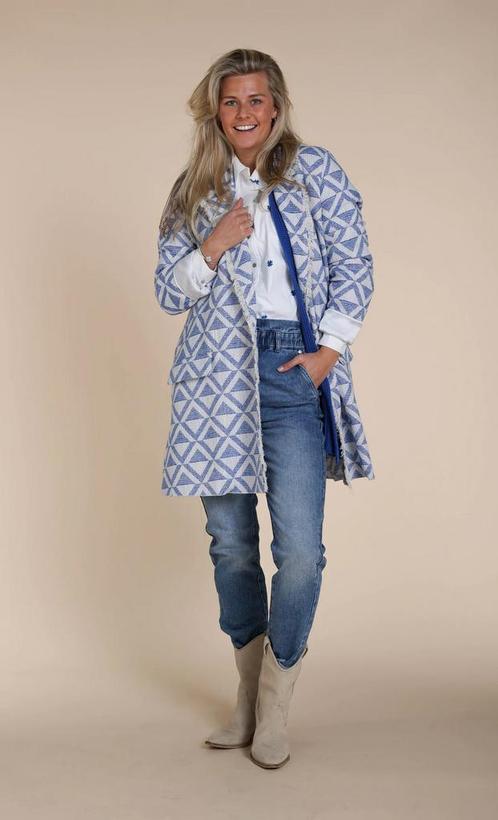 -50% Nukus  Nukus Cloejq coat royal blue  maat XS, Kleding | Dames, Jassen | Winter, Blauw, Nieuw, Verzenden