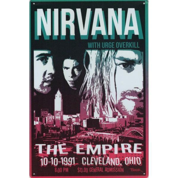 Wandbord -  Nirvana With Urge Overkill The Empire 1991, Huis en Inrichting, Woonaccessoires | Wanddecoraties, Nieuw, Ophalen of Verzenden