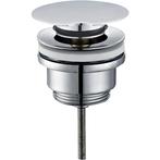 Wiesbaden Caral Draaiwaste Afvoerplug - 5/4inch - Chroom, Doe-het-zelf en Verbouw, Sanitair, Ophalen of Verzenden, Nieuw