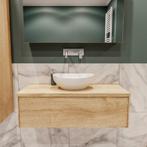 Badkamermeubel BWS Madrid Washed Oak 100 cm met Topblad en, Doe-het-zelf en Verbouw, Sanitair, Ophalen of Verzenden, Nieuw, Bad