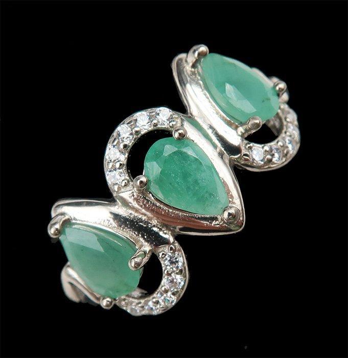 Smaragd - Zilver, Emerald - Zilver, Ring van het Hart van, Antiek en Kunst, Antiek | Boeken en Bijbels