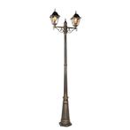 Vintage buiten lantaarn antiek goud 240 cm 2-lichts -, Tuin en Terras, Nieuw, Minder dan 50 watt