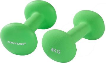 Tunturi Dumbbell set 2 x 4,0 kg Neopreen Fluor Groen beschikbaar voor biedingen