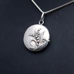 Zilver, Art Nouveau Fotomedaillon - Ketting met hanger, Antiek en Kunst