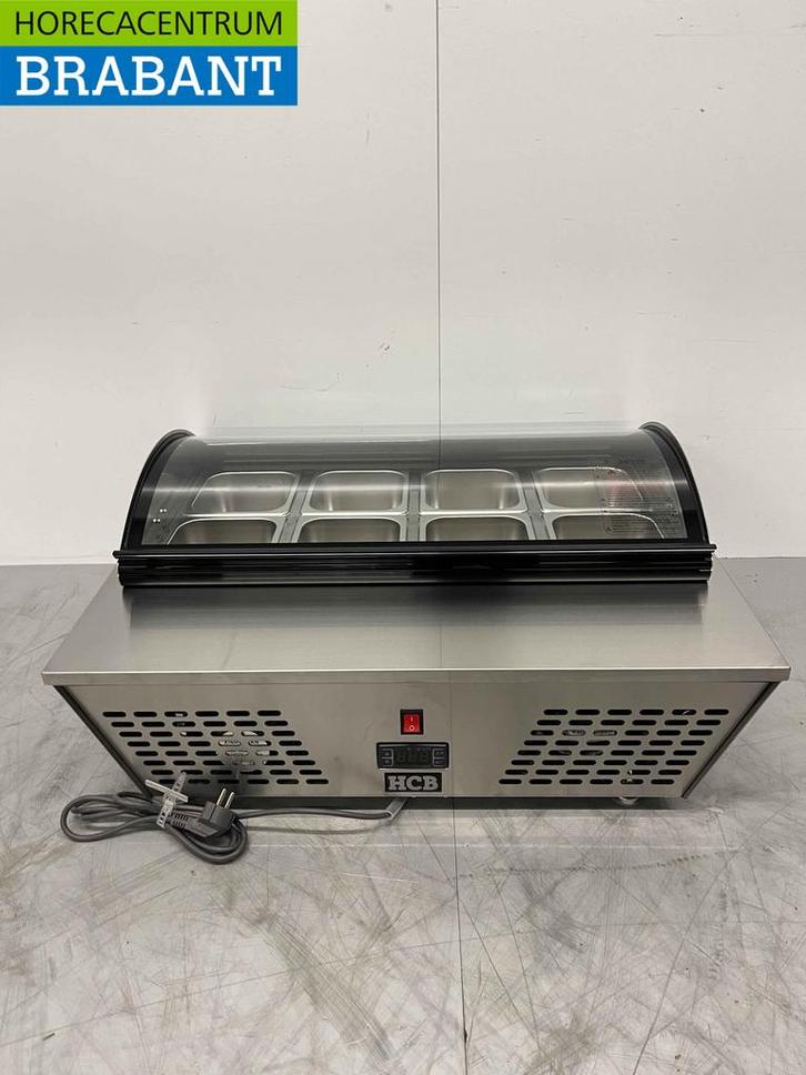 RVS Opzet koelvitrine 8 x 1/6 GN 67 liter 230V Horeca, Zakelijke goederen, Horeca | Keukenapparatuur, Nieuw in verpakking, Ophalen of Verzenden