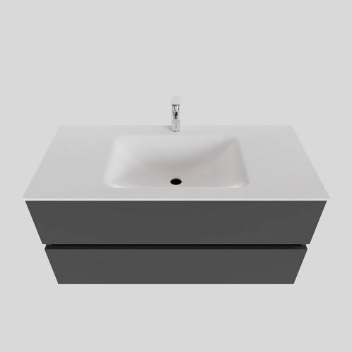 Badkamermeubel Solid Surface BWS Oslo 100x46 cm Midden Mat, Doe-het-zelf en Verbouw, Sanitair, Bad, Nieuw, Ophalen of Verzenden