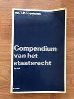 Compendium van het staatsrecht 9789026817212 Koopmans, Gelezen, Koopmans, J.E. Goldschmidt, Verzenden