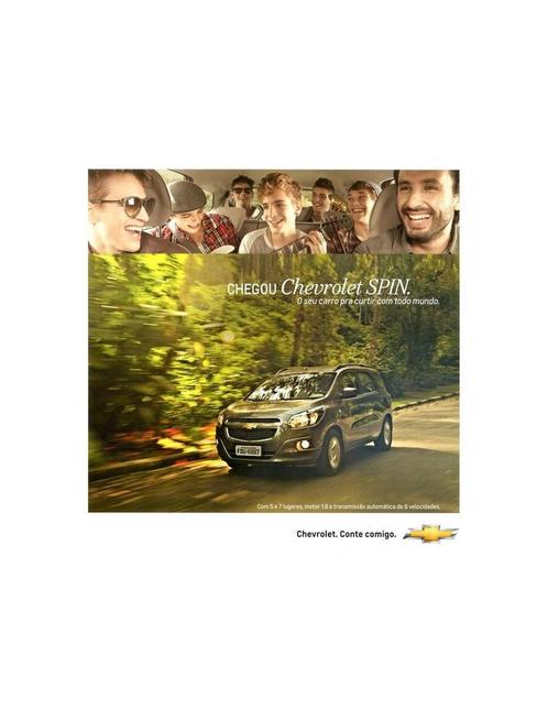 2012 CHEVROLET SPIN BROCHURE PORTUGEES (BRAZILIË), Boeken, Auto's | Folders en Tijdschriften, Chevrolet