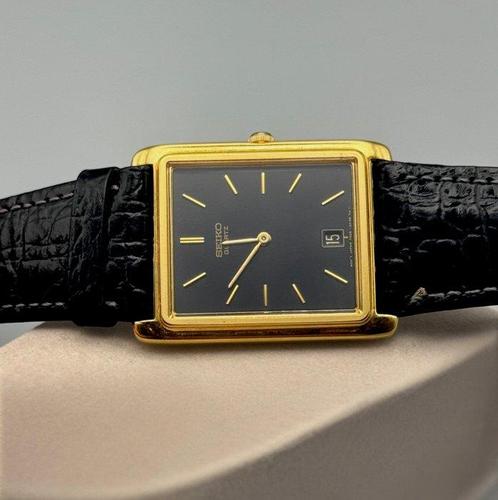 Seiko - Tank, Dress Watch, Gold, Ultra Flach, Made in Japan, Sieraden, Tassen en Uiterlijk, Horloges | Antiek