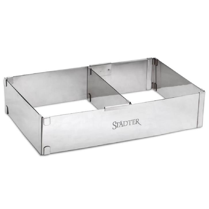 Städter Bakraam Verstelbaar Rechthoek 27,5-53 x 18-33 x 6 cm, Hobby en Vrije tijd, Taarten en Cupcakes maken, Nieuw, Verzenden