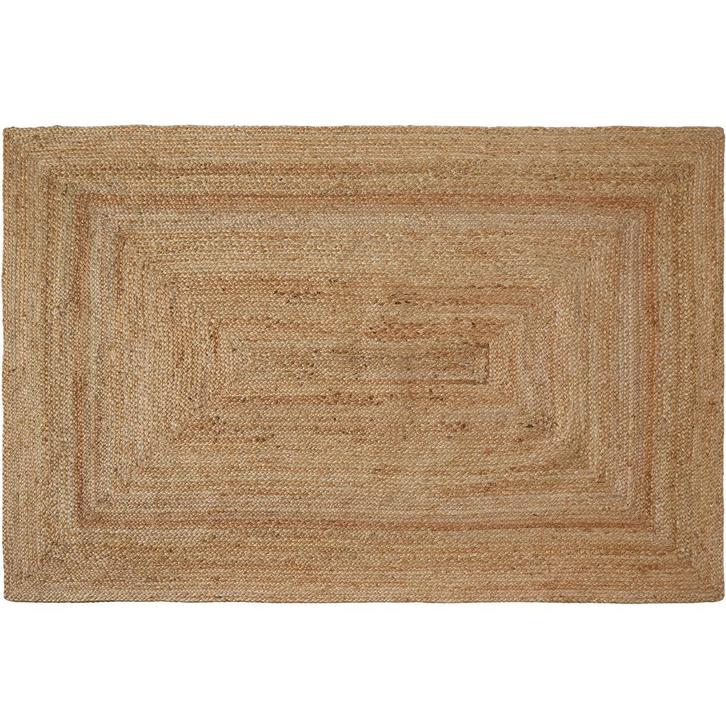 Handgeweven vloerkleed Glim van jute, boho-stijl - 160 x 230, Huis en Inrichting, Stoffering | Tapijten en Kleden, Verzenden