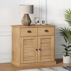 vidaXL Dressoir met lades VIGO 78x40x75 cm massief, Verzenden, Nieuw, 50 tot 100 cm, Grenenhout