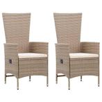 Buitenstoelen poly rattan beige | retourdeal 43% korting, Tuin en Terras, Tuinsets en Loungesets, 2 zitplaatsen, Rotan, Nieuw