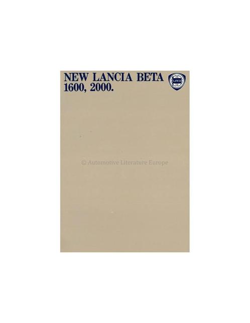 1979 LANCIA BETA BERLINA BROCHURE ENGELS, Boeken, Auto's | Folders en Tijdschriften