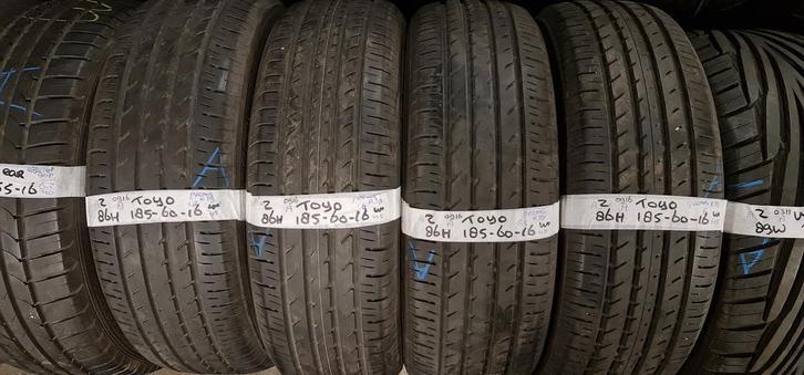 4x 185-60-16 Toyo Zomer 5.2+6mm €35 Per Band 185 60 16, Auto-onderdelen, Banden en Velgen, 16 inch, Zomerbanden, 185 mm, Personenwagen