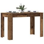 vidaXL Eettafel 120x60x76 cm bewerkt hout oud houtkleurig, Huis en Inrichting, Tafels | Eettafels, Verzenden, Nieuw