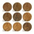 Koninkrijk Groot-Brittannië. Edward VII. Farthing, half &, Postzegels en Munten, Munten | Europa | Niet-Euromunten