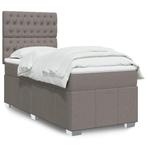 vidaXL Boxspring met matras stof taupe 90x190 cm, 90 cm, Eenpersoons, Verzenden, Nieuw