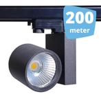 200x 30W LED Track Spot Spirit Zwart 3500K Warmwit + 200m