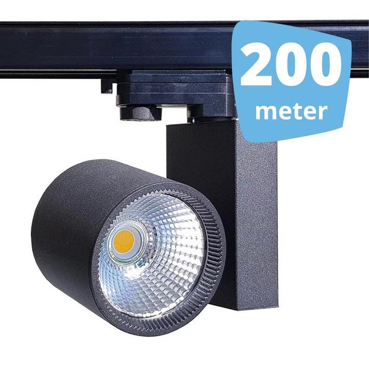 LED Railverlichting Spirit Zwart - 200 spots + 200M rails -, Zakelijke goederen, Kantoor en Winkelinrichting | Winkel en Inventaris