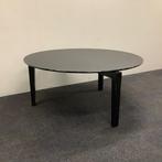 Giorgetti Massimo Scolari ronde tafel met glazenblad - zwart, Gebruikt, Ophalen of Verzenden, Bureau