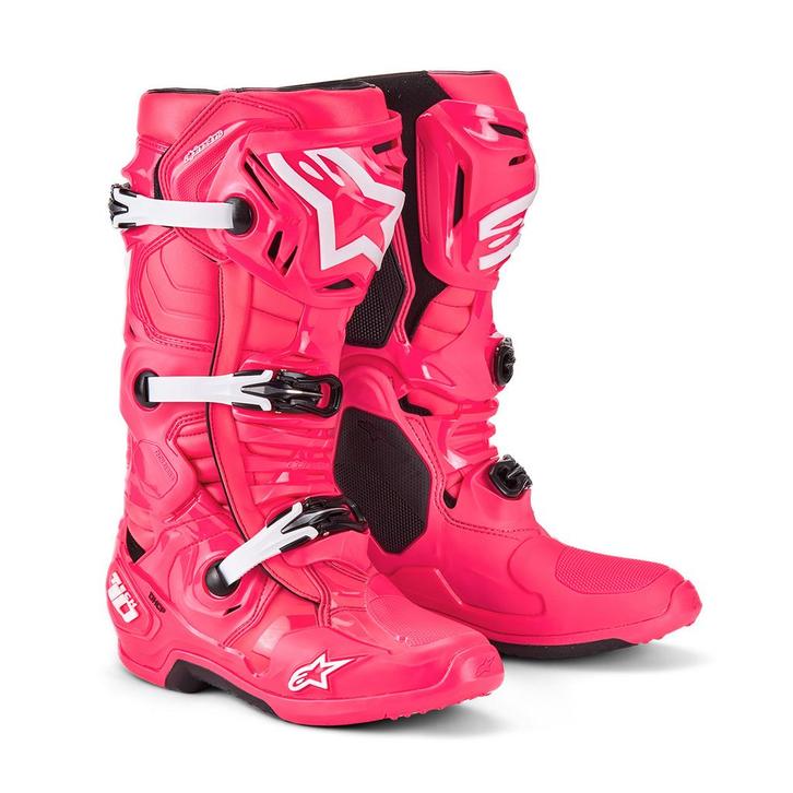 Alpinestars Tech 10 MX Laarzen Diva Roze Wit, Motoren, Kleding | Motorkleding, Heren, Nieuw met kaartje, Laarzen, Verzenden