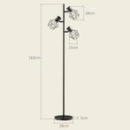 TRUUSK Staande Lamp, Staande Lamp Met 3 E27 Fittingen, 40 W, Huis en Inrichting, Lampen | Vloerlampen, Verzenden, Nieuw