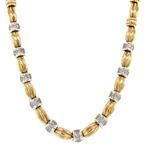 Gouden choker met diamant 14 krt, Verzenden, Zo goed als nieuw, Wit, Goud