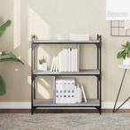 vidaXL Boekenkast 3-laags 76x32x88 cm bewerkt hout grijs, Huis en Inrichting, Kasten | Boekenkasten, Verzenden, Nieuw, Overige houtsoorten