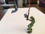 sculptuur, La pêche - 12 cm - Koud geverfd brons
