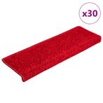 vidaXL Trapmatten 30 st 65x21x4 cm Rood Rechthoekige Rand, Verzenden, Nieuw