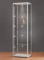 Luxe vitrinekast aluminium 60 cm met halogeen verlichting, Nieuw in verpakking