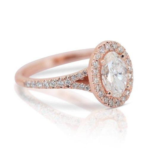 Ring - 18 karaat Roségoud - 1.3ct. tw. Diamant (Natuurlijk), Sieraden, Tassen en Uiterlijk, Ringen
