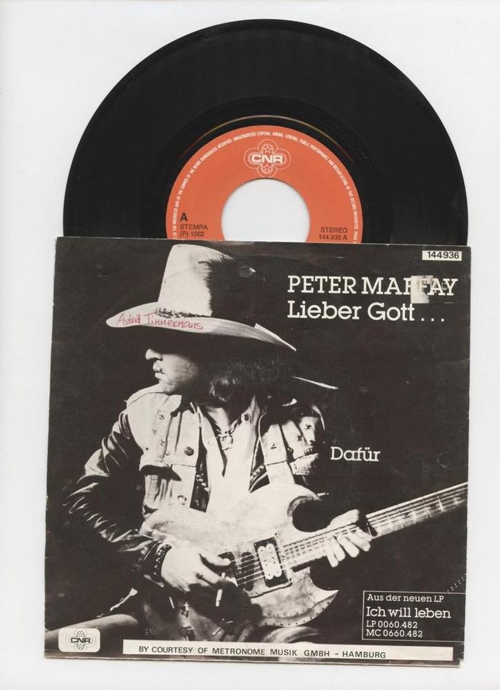 Peter Maffay – Lieber Gott ... / Dafür (1-7-Vinyl-Single), Cd's en Dvd's, Vinyl Singles, Ophalen of Verzenden