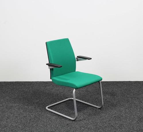 Sedus Yeah! 230 Vergaderstoel Slede - Groene Stof, Huis en Inrichting, Stoelen, Gebruikt, Ophalen of Verzenden